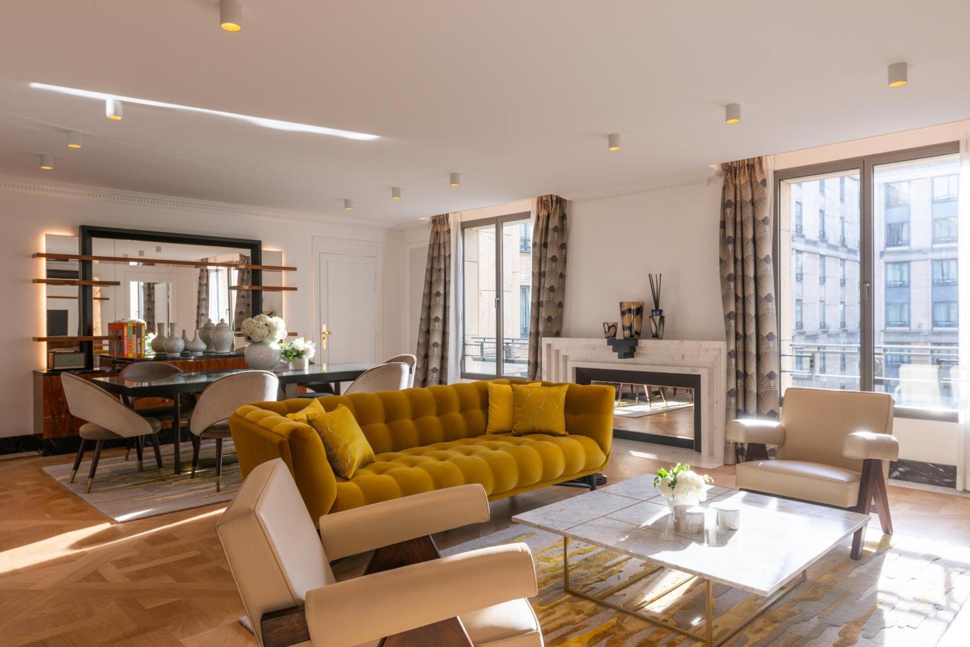 โฮเทล ดู กอลเลคชั่นเนอ อาร์ก เดอ ทริยมฟ์ Hotel ปารีส ภายนอก รูปภาพ Interior of a typical apartment